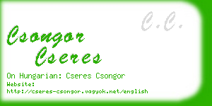 csongor cseres business card